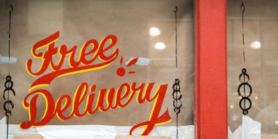 free delivery sign