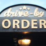 sign saying "drive-by order"